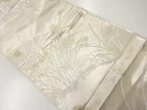 アンティーク　草花模様織出し袋帯（材料）